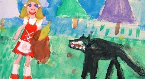 Archiv-Bild „Rotkäppchen und der Wolf“