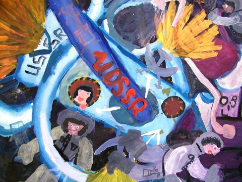 Archiv-Bild „Kopplung von Raumstationen aus der DDR und UDSSR“