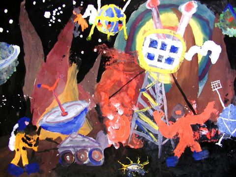 Archiv-Bild „Landung auf einem fremden Planeten“