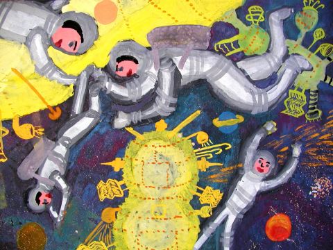 Archiv-Bild „Kosmonauten im Weltraum“