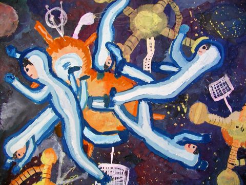 Archiv-Bild „Kosmonauten im All“