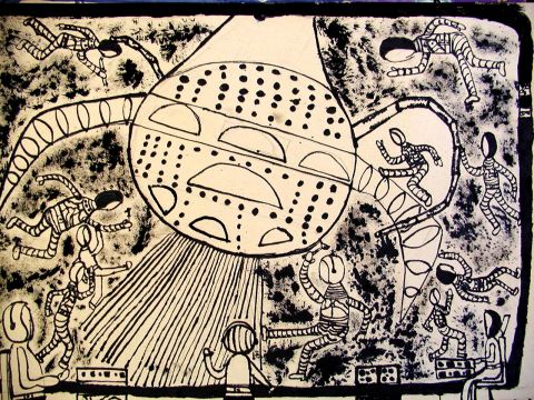 Archiv-Bild „Das Raumschiff im Weltall“