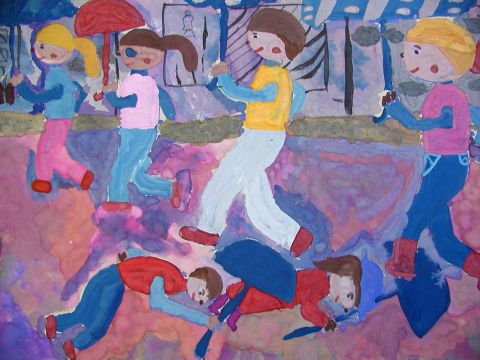 Archiv-Bild „Kinder im Regen“