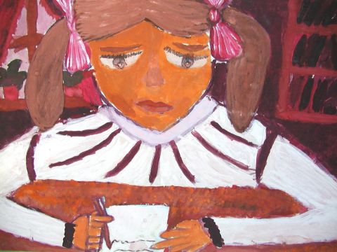 Archiv-Bild „Ich schreibe einen Brief an meine Freundin“