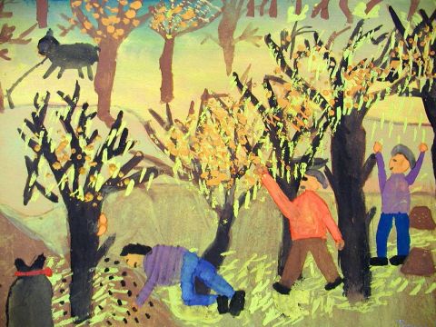 Archiv-Bild „Wir sammeln Kastanien“