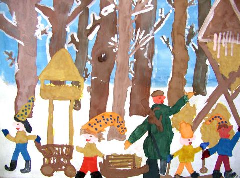 Archiv-Bild „Am Futterplatz im Wald“