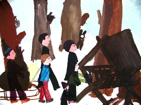 Archiv-Bild „Am Futterplatz im Wald“