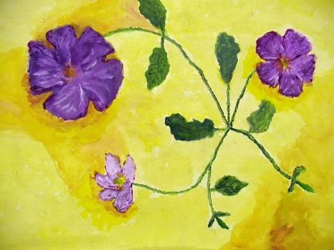 Archiv-Bild „Clematis mit lila Blüten“