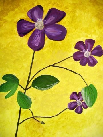 Archiv-Bild „Clematis mit lila Blüten“