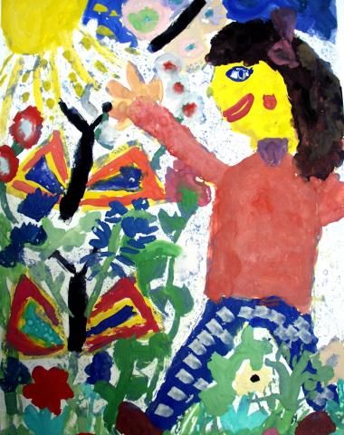 Archiv-Bild „Ich freue mich über die fliegenden Schmetterlinge im Garten“