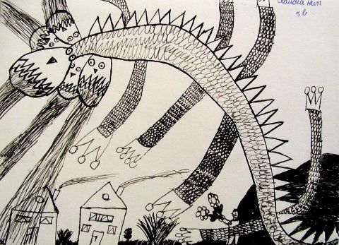 Archiv-Bild „Drache am Haus“