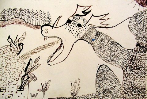 Archiv-Bild „Feuerspeiender Drache“