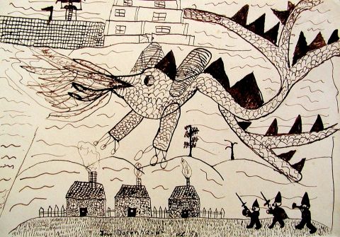 Archiv-Bild „Drache mit Schwänzen“