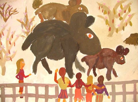 Archiv-Bild „Besuch im Zoo“