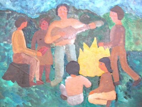 Archiv-Bild „Am Lagerfeuer“