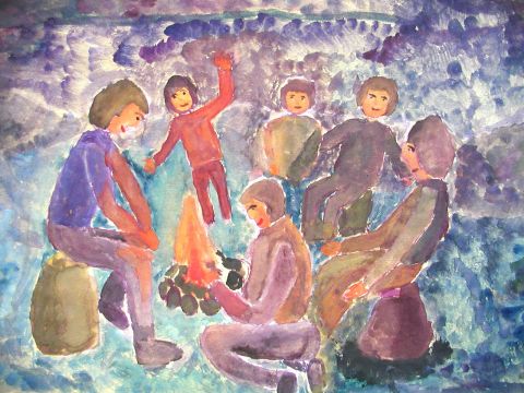 Archiv-Bild „Am Lagerfeuer“