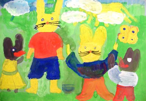 Archiv-Bild „Hasenfamilie“