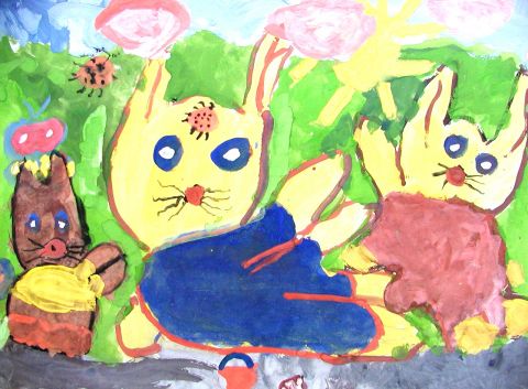 Archiv-Bild „Hasenfamilie“