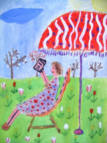 Archiv-Bild „Mutti im Liegestuhl“