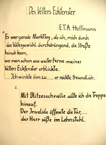 Archiv-Bild „E.T.A. Hoffmann: Des Vetters Eckfenster, Blatt 1“