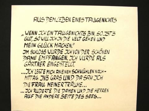 Archiv-Bild „E.T.A. Hoffmann: Aus dem Leben eines Taugenichts, Blatt 1“
