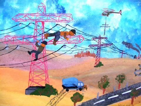 Archiv-Bild „Hochspannungsmasten“