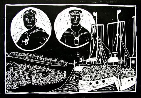 Archiv-Bild „Zyklus zu Hans Beimler, Antifaschist, Blatt 3“