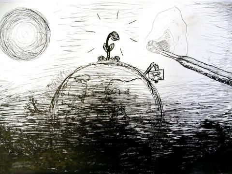 Archiv-Bild „Schützt die die Welt!“