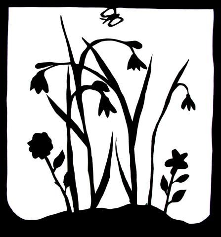 Archiv-Bild „Blumen mit Schmetterling“