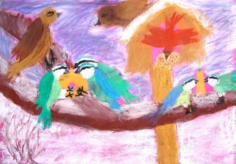 Archiv-Bild „Vögel am Futterhaus“