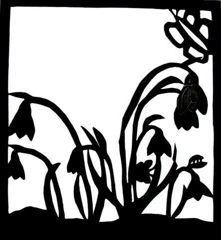 Archiv-Bild „Blumen mit Schmetterling“