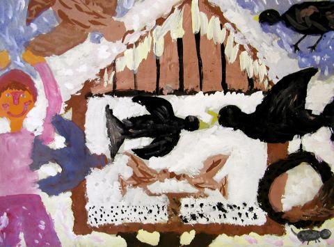 Archiv-Bild „Vogelhaus im Winter“