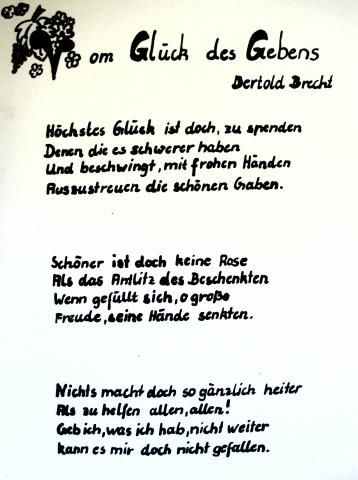 Archiv-Bild „Brecht: Vom Glück des Gebens“