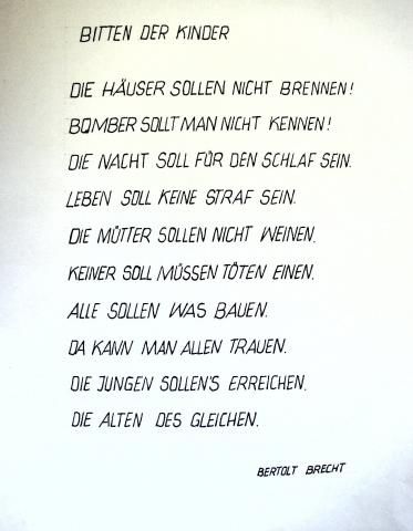 Archiv-Bild „Brecht: Bitten der Kinder“