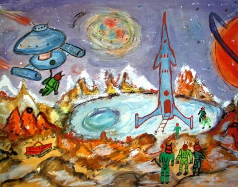 Archiv-Bild „Landung auf dem Marsmond“