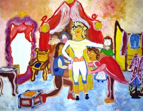 Archiv-Bild „Des Kaisers neue Kleider: Auskleiden des Kaisers durch die Betrüger“