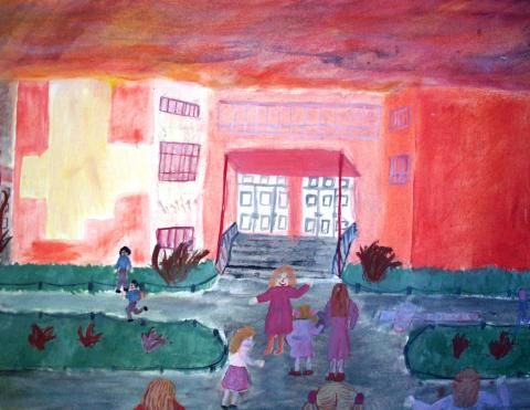 Archiv-Bild „Vor der Schule“