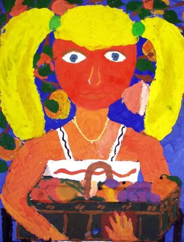 Archiv-Bild „Mädchen mit Früchtekorb“