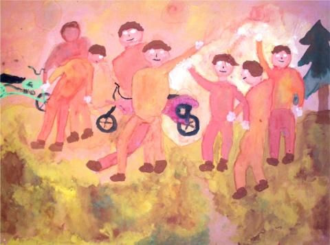 Archiv-Bild „Jugendliche mit Mopeds“