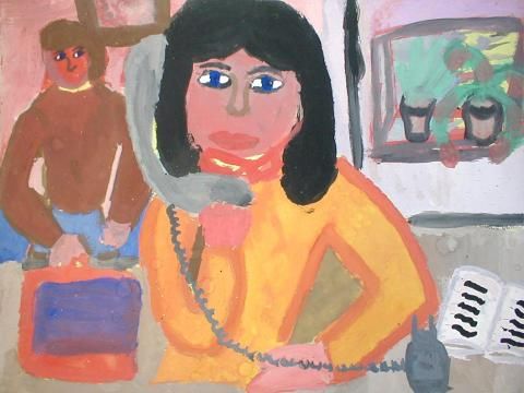 Archiv-Bild „Beim Telefonieren“