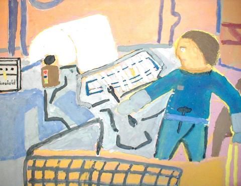 Archiv-Bild „Mein Bruder an der Papiermaschine“