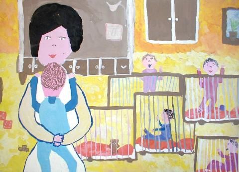 Archiv-Bild „Meine Mutter in der Kinderkrippe“