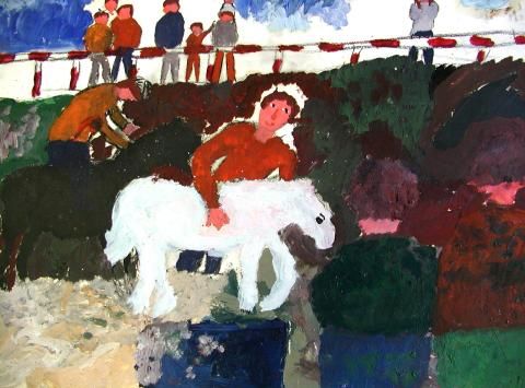 Archiv-Bild „Pferde und Zuschauer“