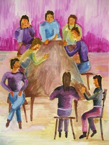 Archiv-Bild „Diskussion am Tisch“