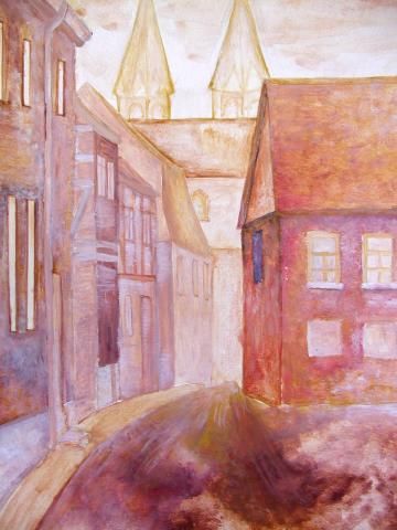 Archiv-Bild „Straße mit Kirchtürmen“