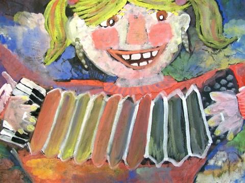 Archiv-Bild „Akkordeonspielerin“