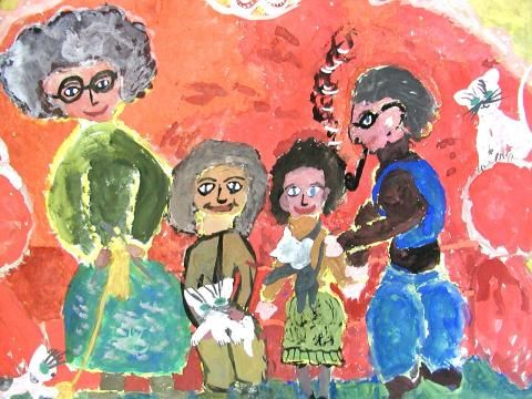 Archiv-Bild „Zu Besuch bei den Großeltern“