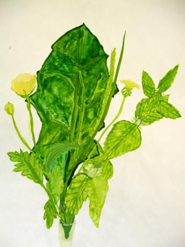 Archiv-Bild „Wiesenblumen in der Vase“