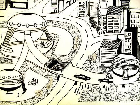 Archiv-Bild „Utopische Stadt“