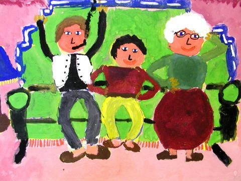 Archiv-Bild „Zu Besuch bei den Großeltern“